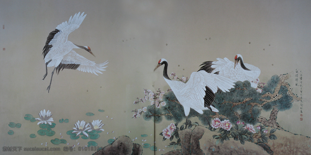 喻继高 白羽醉风 国画 工笔画 文化艺术 绘画书法 设计图库