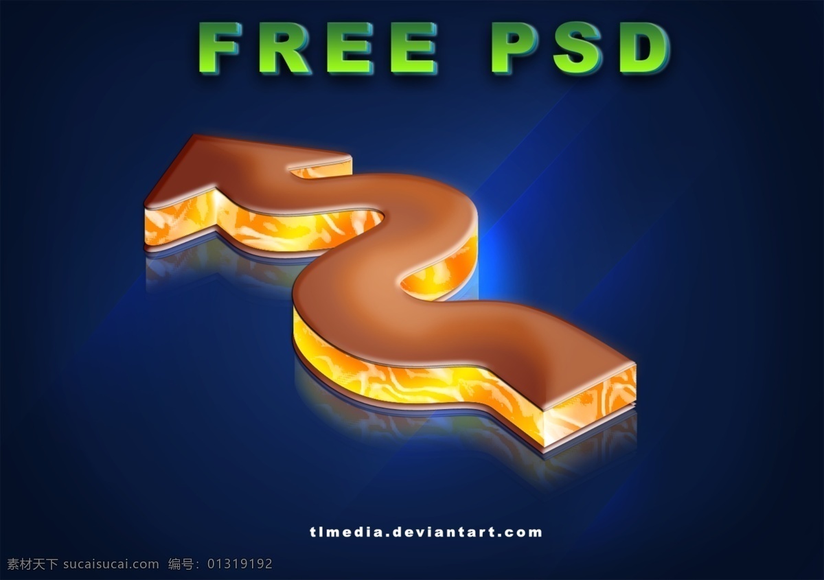 时尚 立体 箭头 蓝背景 立体箭头 psd源文件
