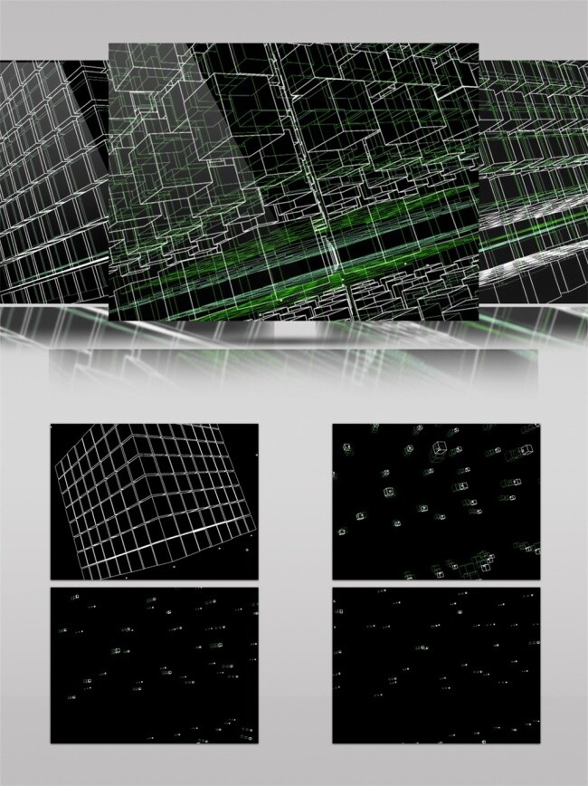 白色 网格 方块 动态 视频 星际 魔方 光束 激光 手机壁纸 光斑散射 视觉享受