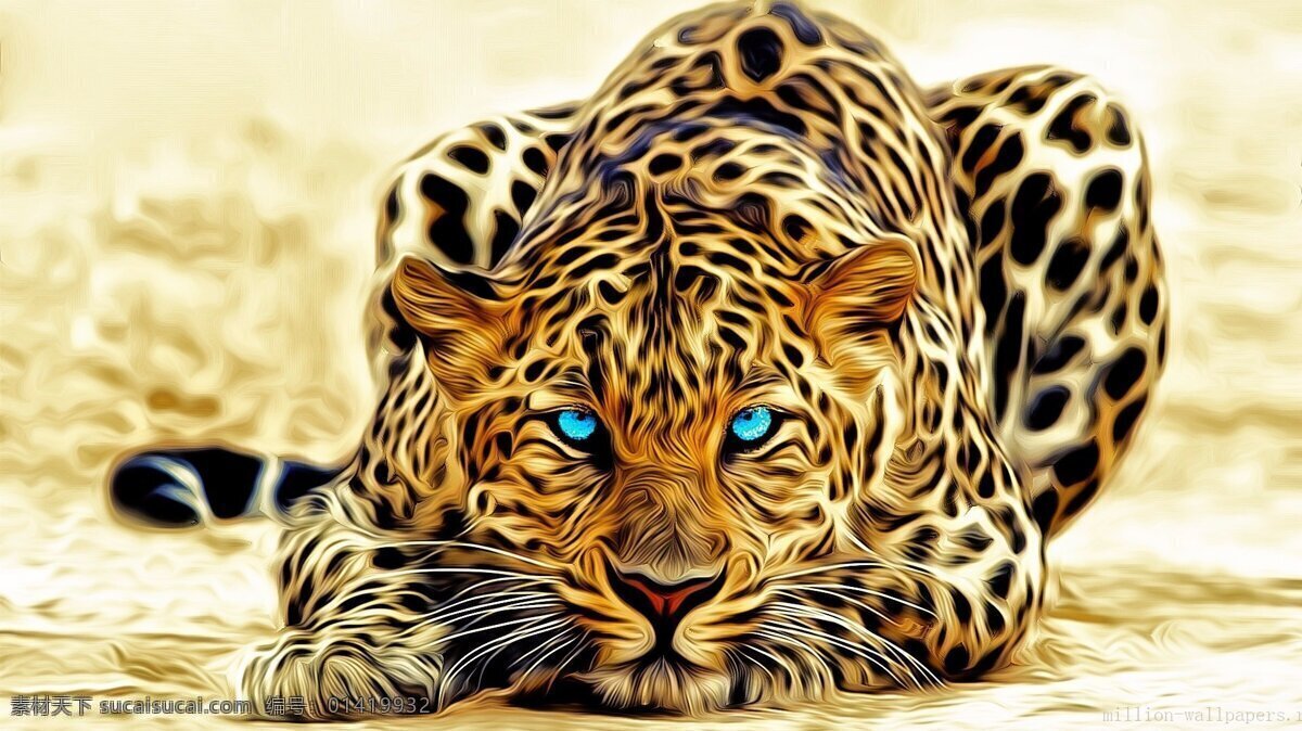 豹子 猎豹 手绘豹子 手绘猎豹 凶猛 手绘 马 动物 生物世界 野生动物
