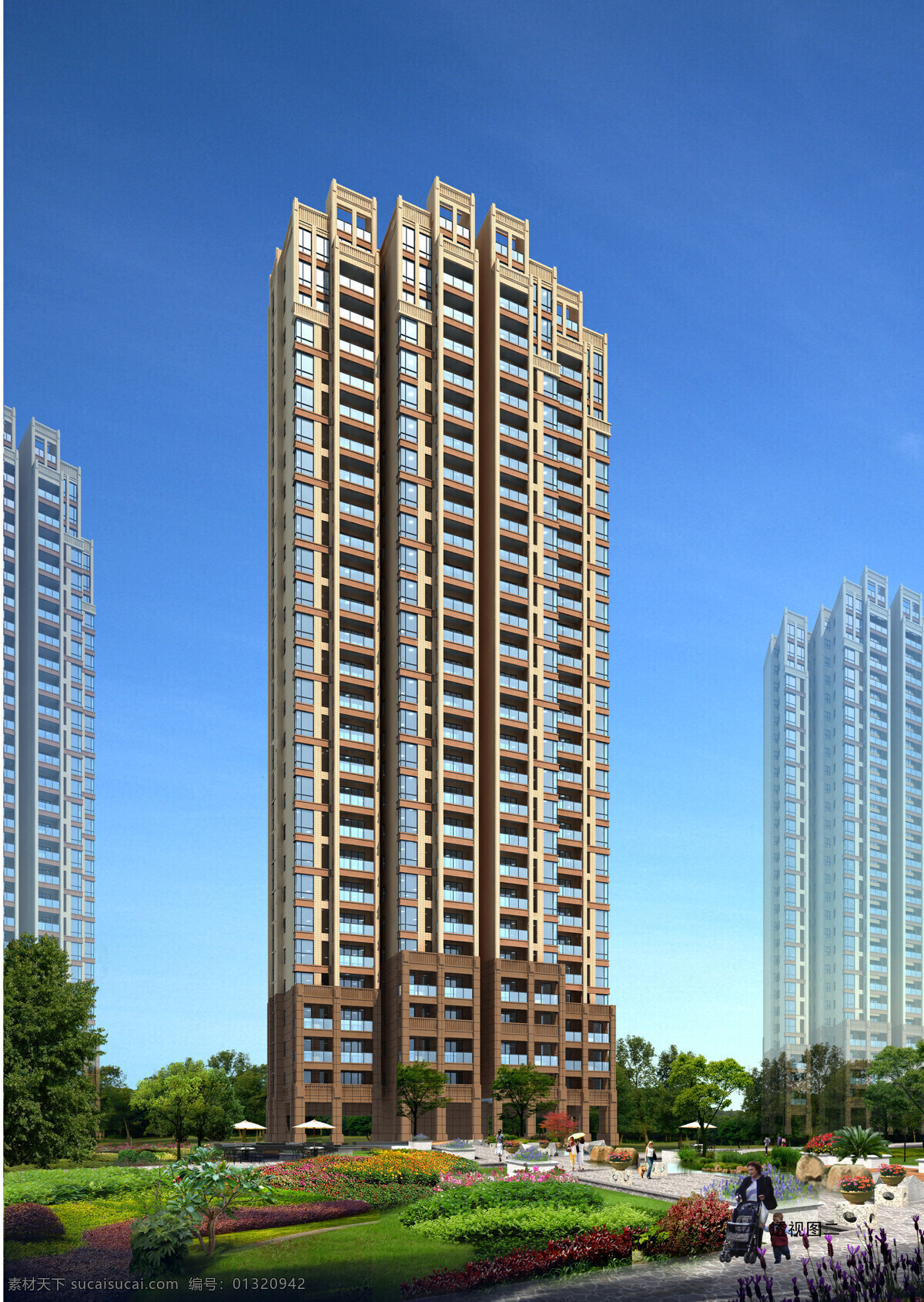房地产 外景 高楼 环境设计 建筑设计 景观 楼房 绿化 小区 住宅 住宅楼 家居装饰素材