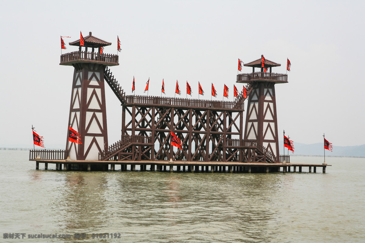 三国城 江苏 无锡 风景 旅游 景区 景点 建筑 城楼 游人 影视城 名胜古迹 阁楼 广场 雕塑 建筑摄影 建筑园林 自助游 国内旅游 旅游摄影 无锡三国城