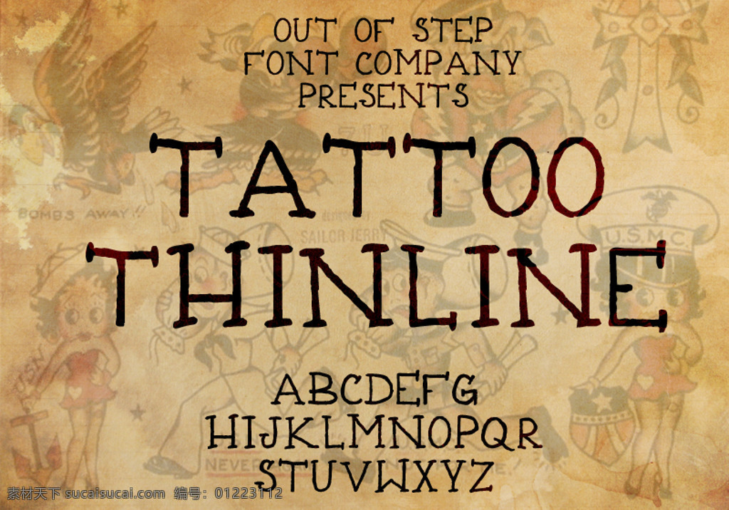 纹身圣经字体 adobe postscript ttf 字体 纹身圣经 失步字体公司 纹身圣经规则 tattoothinline truetype opentype 后记 eot 光学传递函数 psd源文件 艺术字