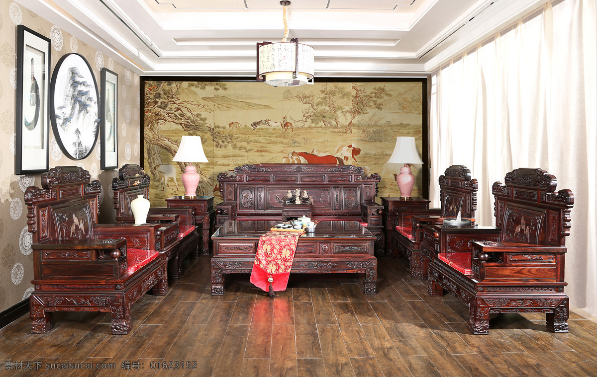 财源滚滚沙发 红木 黑酸枝 餐桌餐台 明清样式 家具 红木家具 酸枝木 老红木 生活百科 家居生活