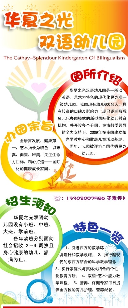 幼儿园 宣传 刀 旗 刀旗 幼儿 活动 海报 红色 白色背景 卡通 英语 汉语 彩圈 标识 园所 文化 分层 源文件