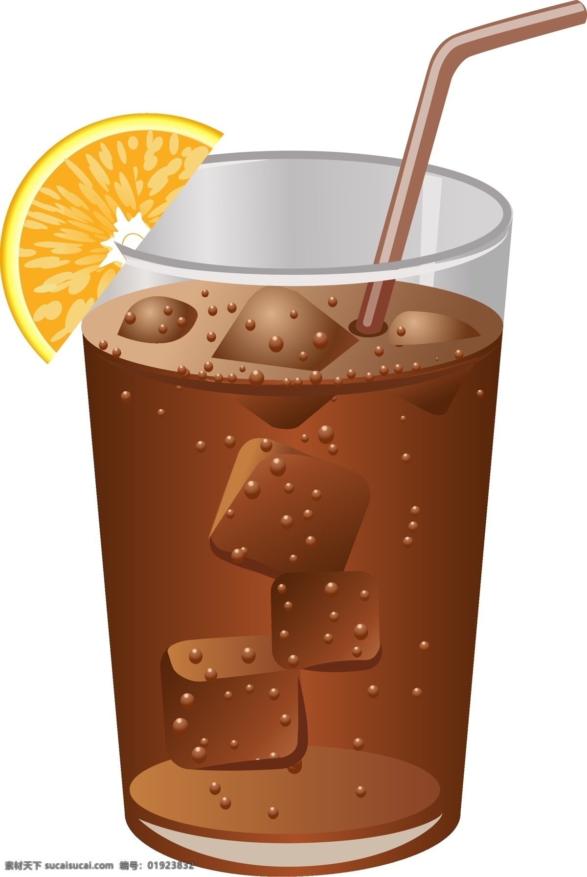 夏季 冰凉 可乐 饮料 矢量图 透明元素 ai元素 免抠元素