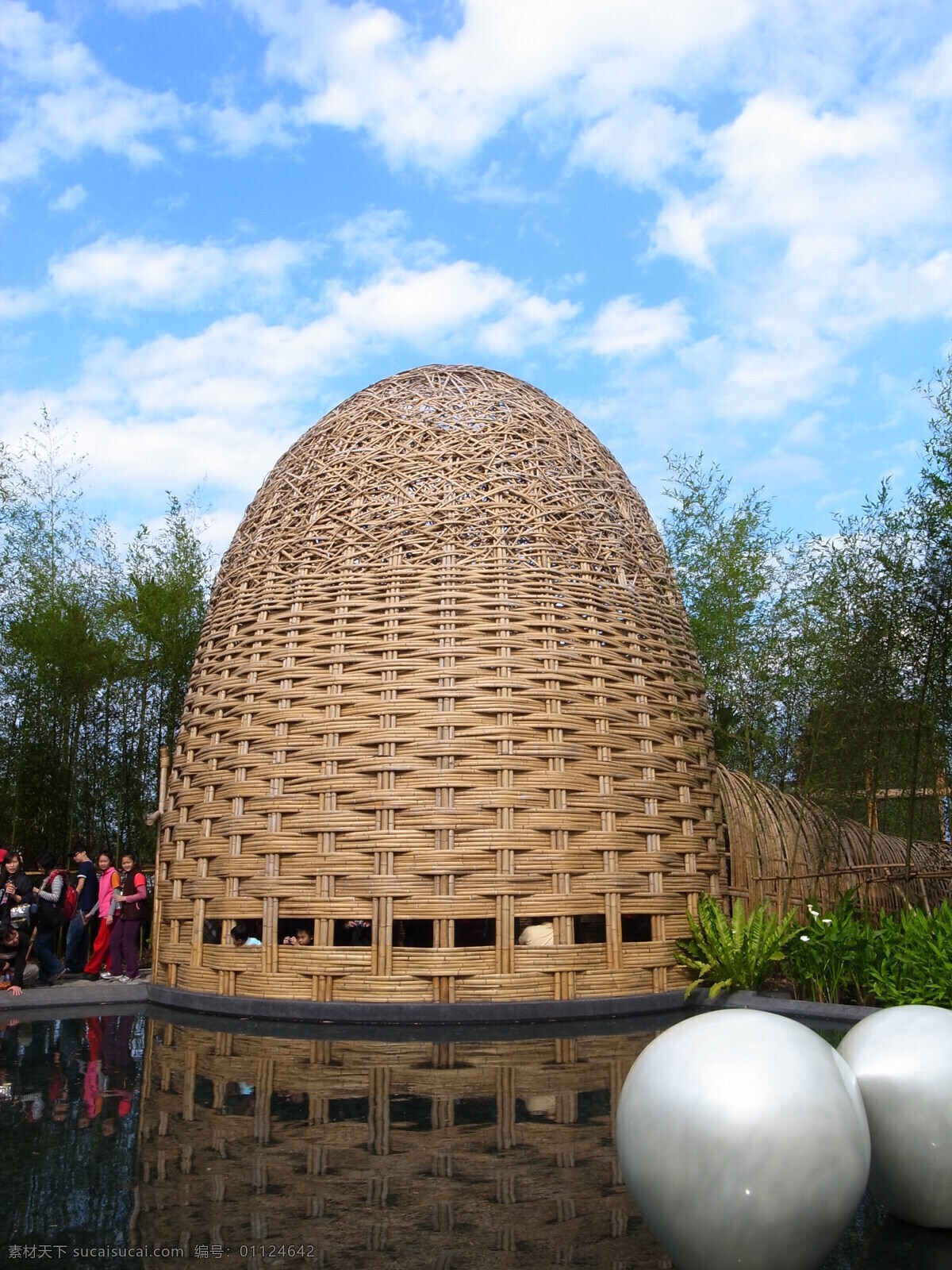 花博景色 花博 台灣 蛋形 美景 造景 黑色