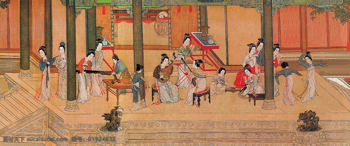 古代插图 古代书画 设计素材 其它插图 书画美术 棕色