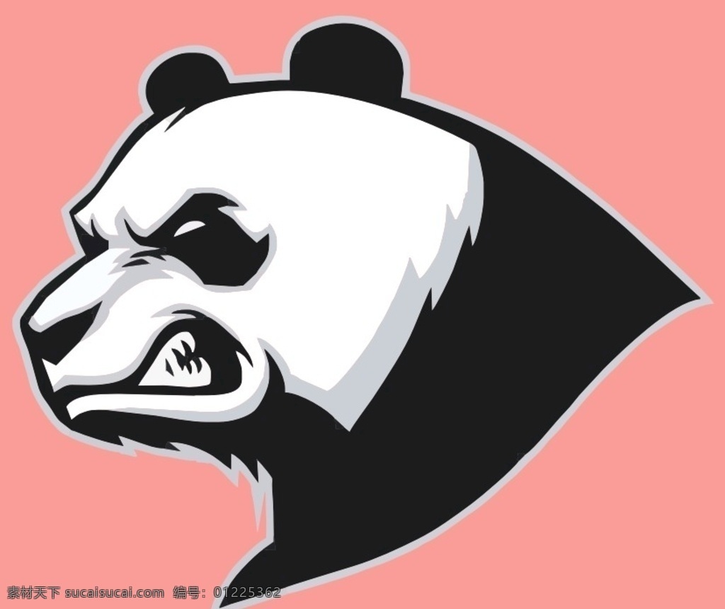 愤怒熊猫 卡通 动漫 熊猫 黑白熊猫 愤怒 动漫动画 动漫人物