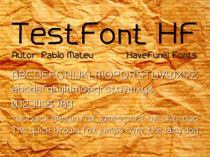 testfonthf 字体 找点乐子 ttf 橙色