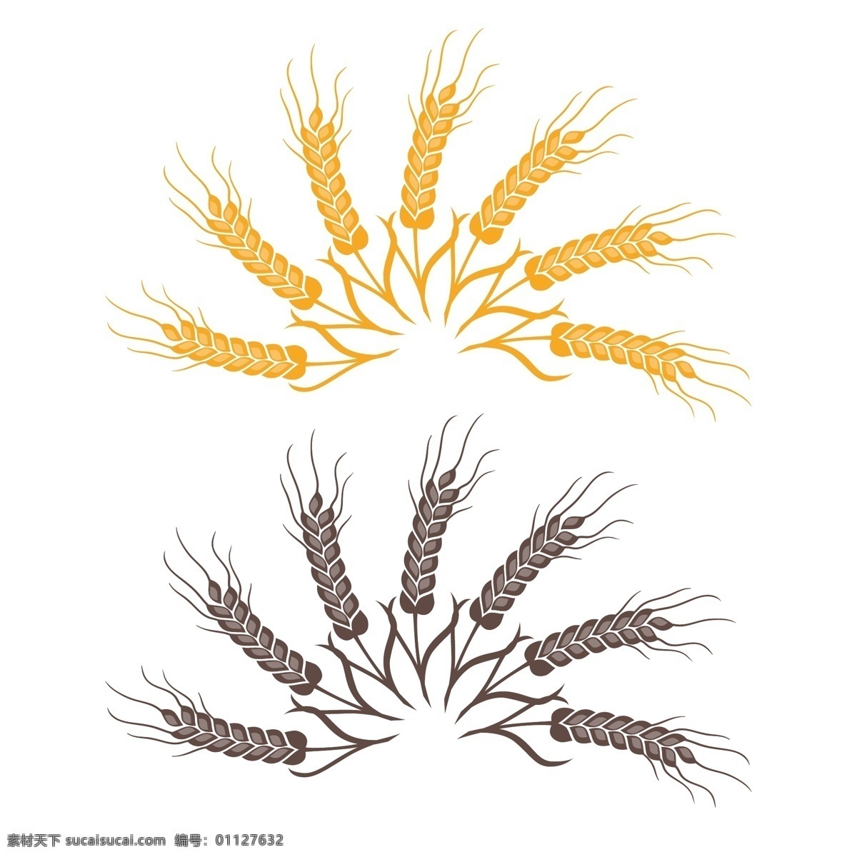 小麦矢量图标 小麦 叶 矢量 夏天 图标 性质 颜色 图形 剪影 农业 元素 现场 符号 种子 粮食 垂直 过敏 最新矢量素材 白色