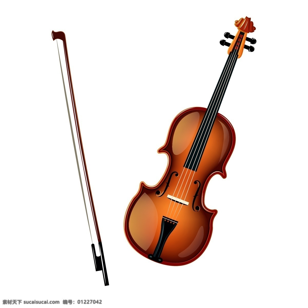 小提琴 乐器 矢量 手绘 元素
