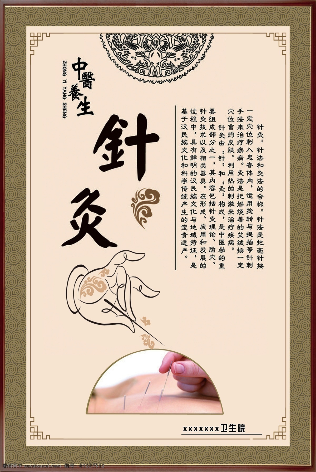 针灸 中医养生 边框 模板 背景图片