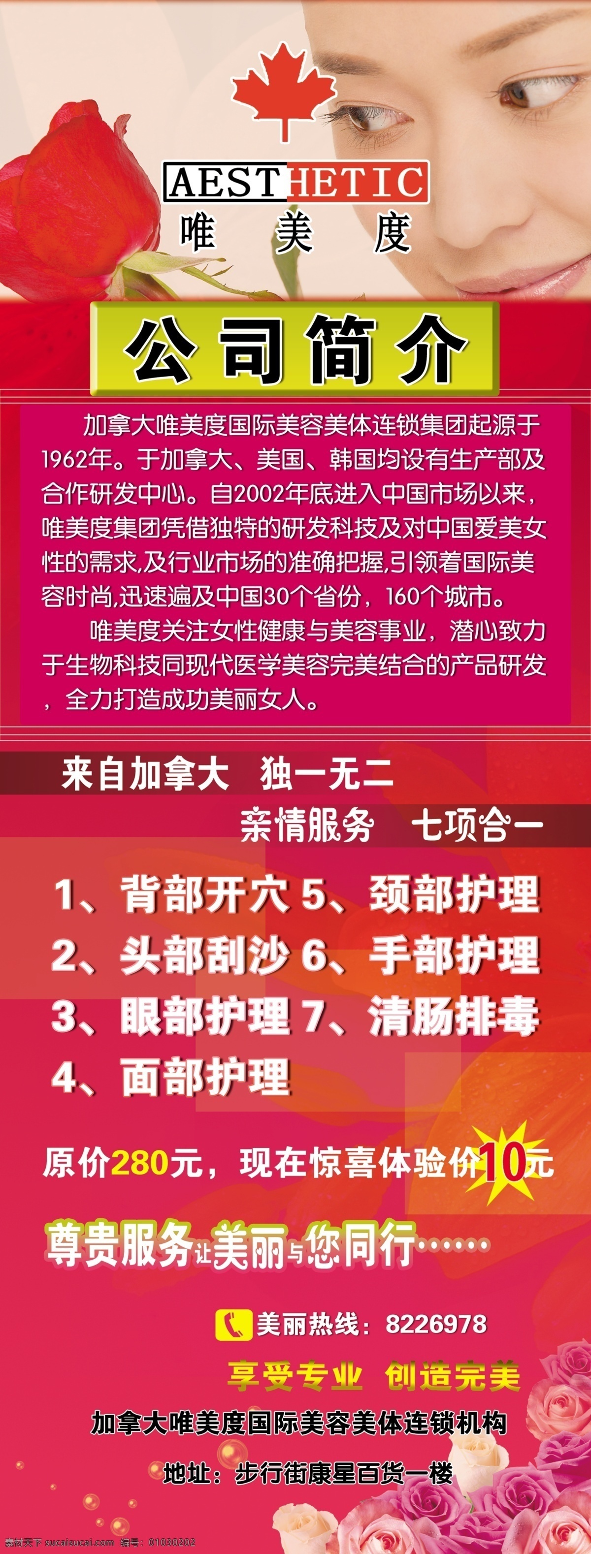 唯美 度 美容 机构 唯美度美容 美容海报展架 公司简介 背景 底纹 形像人 展架模板 logo x展架 展板模板 广告设计模板 源文件