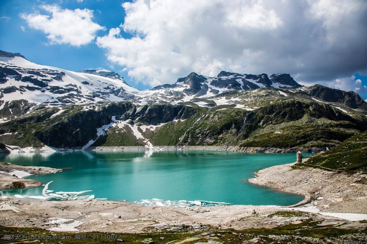 奥地利 山脉 湖 阿尔卑斯山 天池 雪山 风景 自然风光 自然景观 自然风景