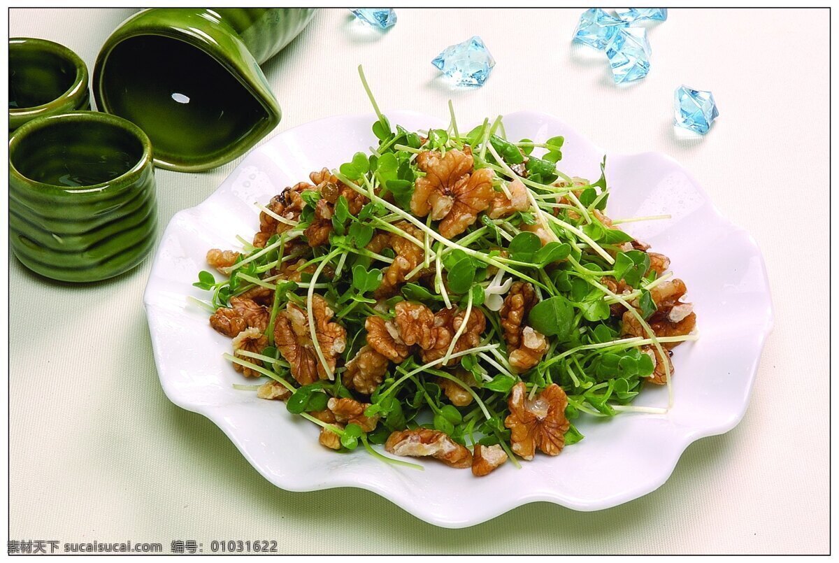 桃仁萝卜苗 美食摄影 传统菜 家常菜 传统美食 菜 餐饮美食