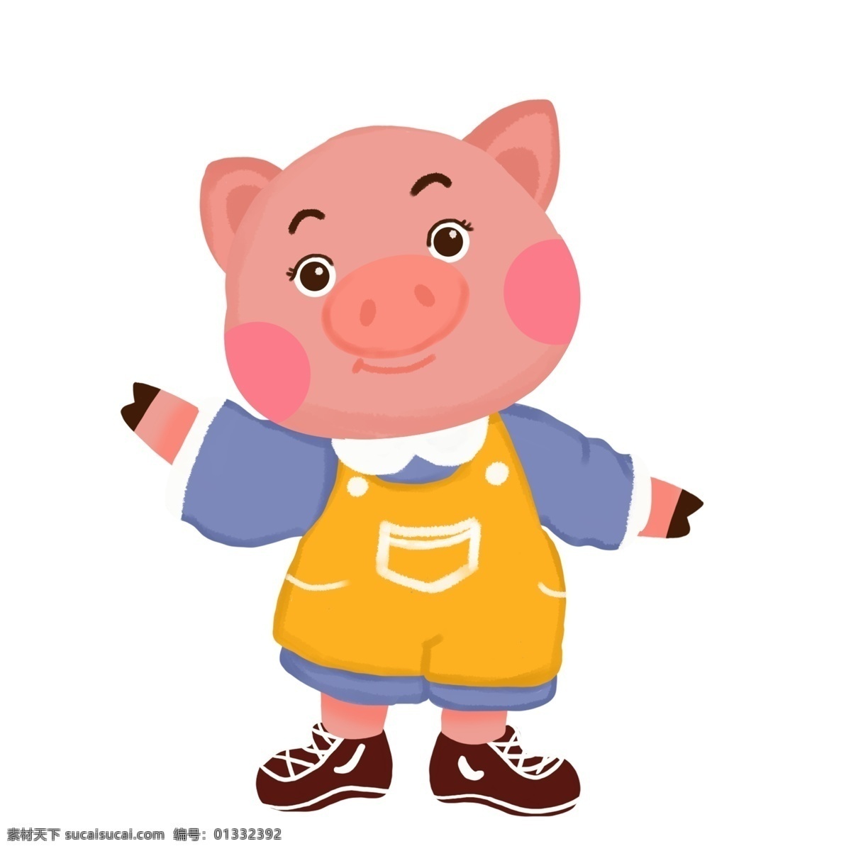 2019 宠物 拜年 猪 插画 喜庆 元旦 春节 小猪 开心 恭喜 手绘 新年 跨年 除夕 免抠猪 猪年