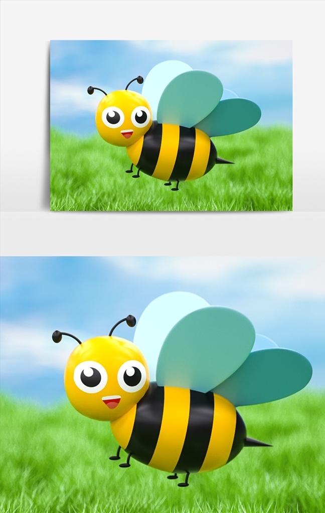 c4d 卡通 形象 ip 小 蜜蜂 模型 ip小蜜蜂 3d设计 3d作品