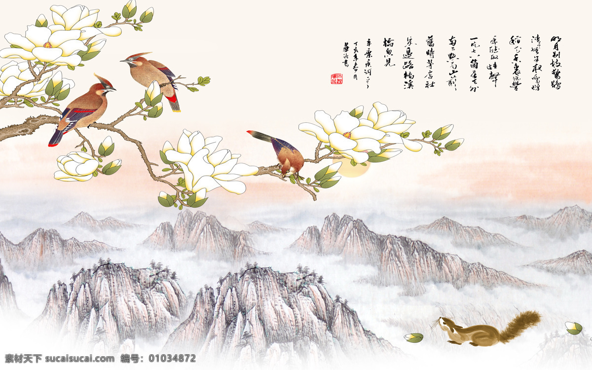 背景墙 背景图 抽象背景图 室内背景图 玄关 装饰画 装饰 装饰设计 鸟儿 山水 背景 墙
