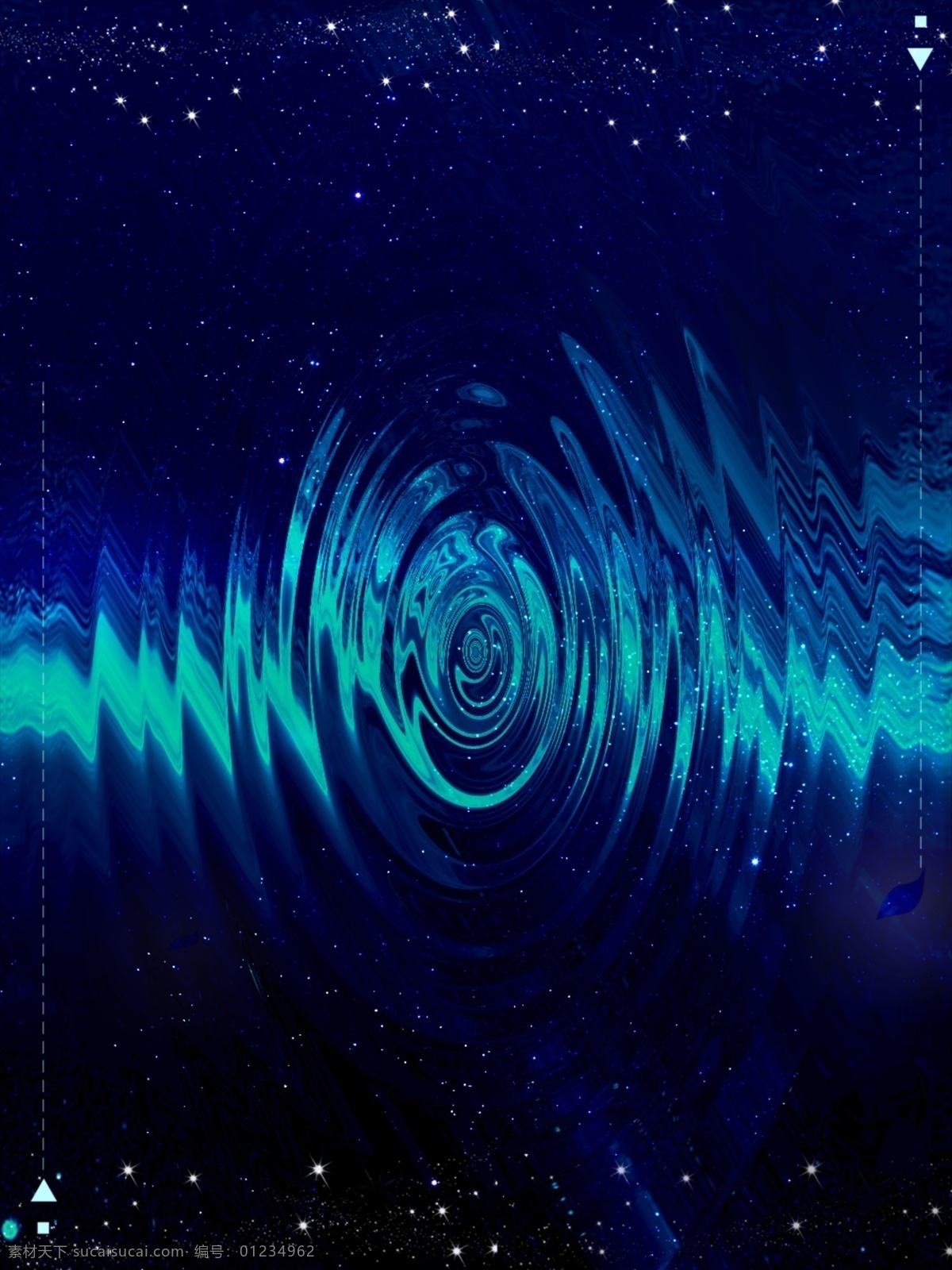 原创 梦幻 镜像 星空 商务 背景 简约