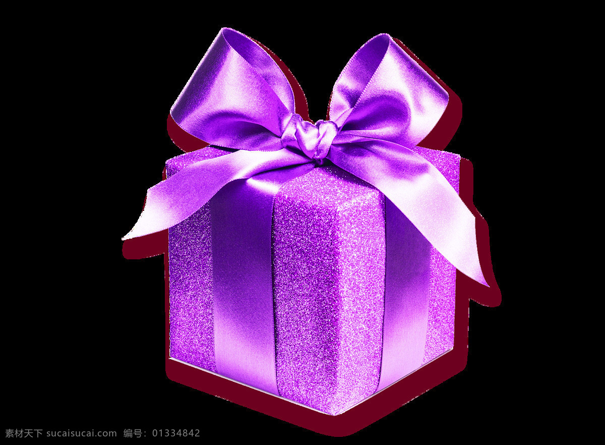 紫色 唯美 礼物 装饰 礼盒 丝带 大气 蝴蝶结 质感