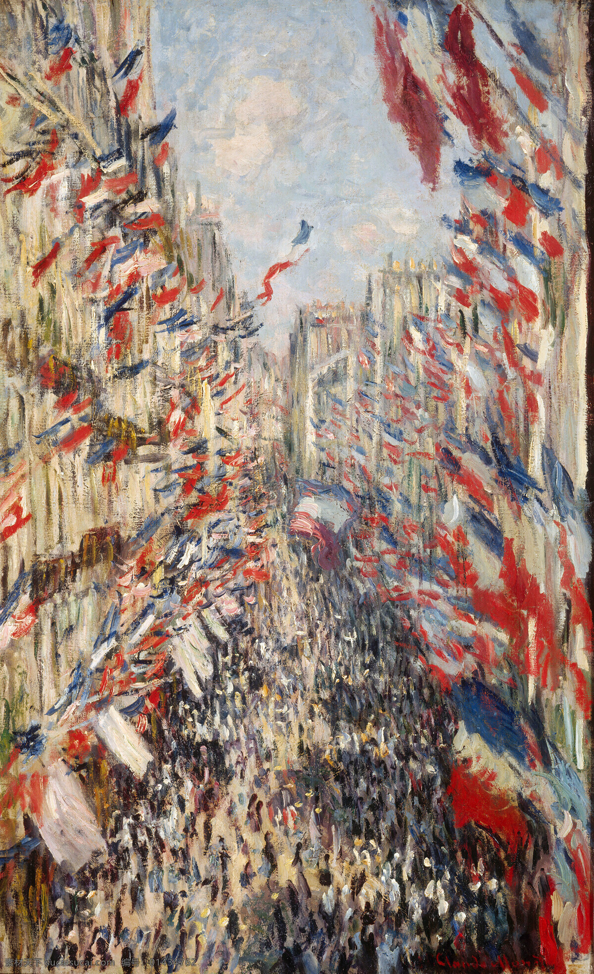 monet 风景 油画 装饰画 法国 画家 克劳德 june of 30th montorgueil rue the 莫 奈 oscar claude 印象派 风景画 静物 装饰素材