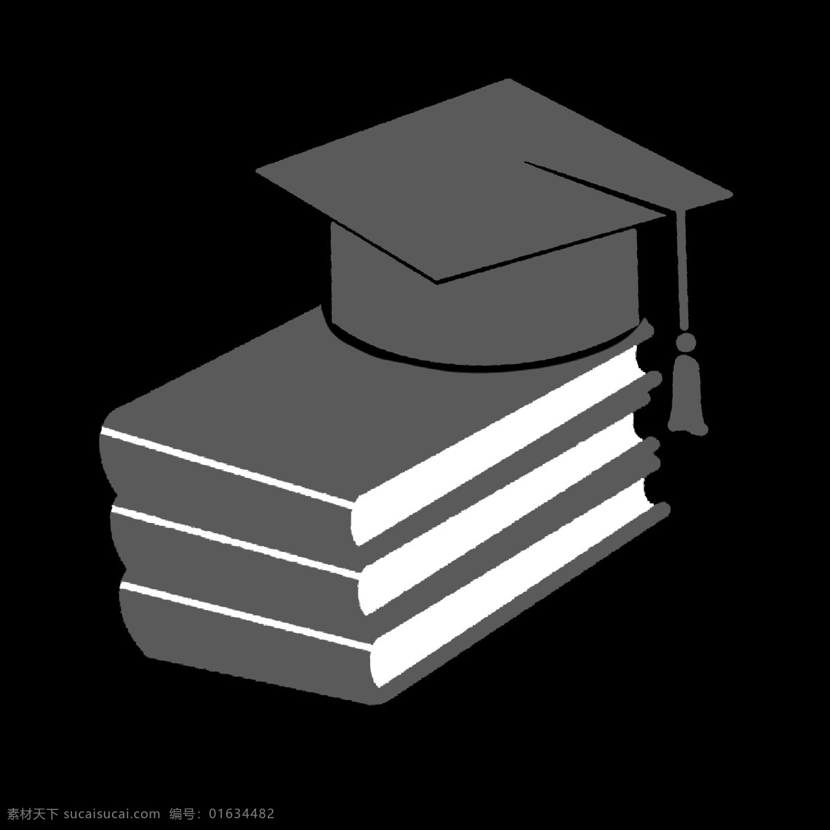灰色 书籍 博士帽 简历 图标 受教育程度 学历 文化程度 知识水平 简洁 抽象 卡通 ppt使用 名片使用 简历表专用