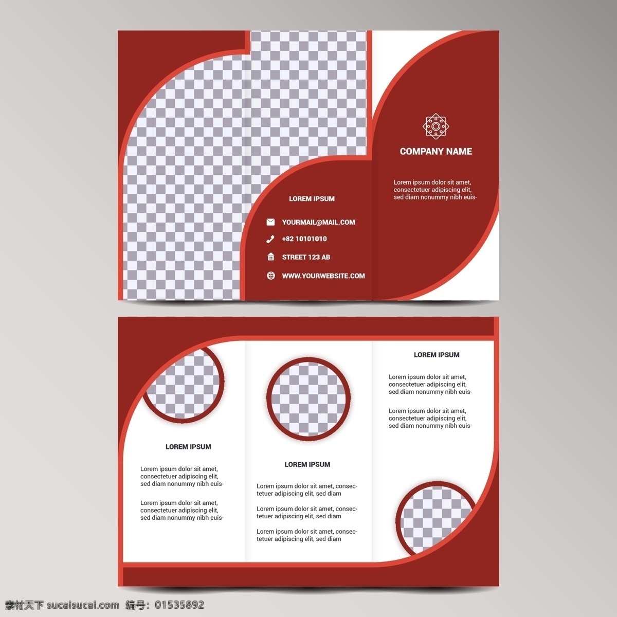 彩色 三 折页 小册子 传单 抽象 模板 手册模板 红 营销 颜色 推广 介绍 目录 传单模板 现代 色彩 指南 出版商 有色 出版