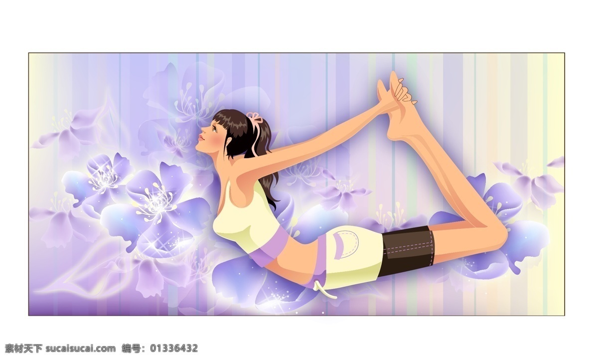 瑜伽 美女图片 mm 妇女女性 花朵 矢量人物 矢量图库 瑜伽美女 运动美女 美女 矢量 模板下载 运动女孩 psd源文件