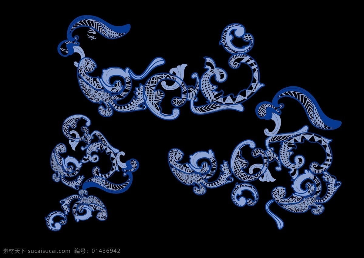 纪梵希花纹 纪梵希 花纹 复古 青花瓷 欧美 大牌 时尚 底纹边框 花边花纹
