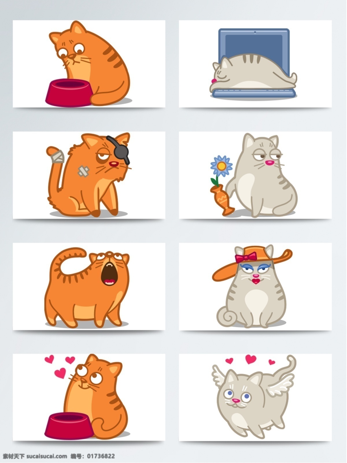 肥猫 猫咪 呆 萌 可爱 肥 猫 生活 图标 元素 呆萌可爱猫咪 肥猫图标元素 猫咪图标元素