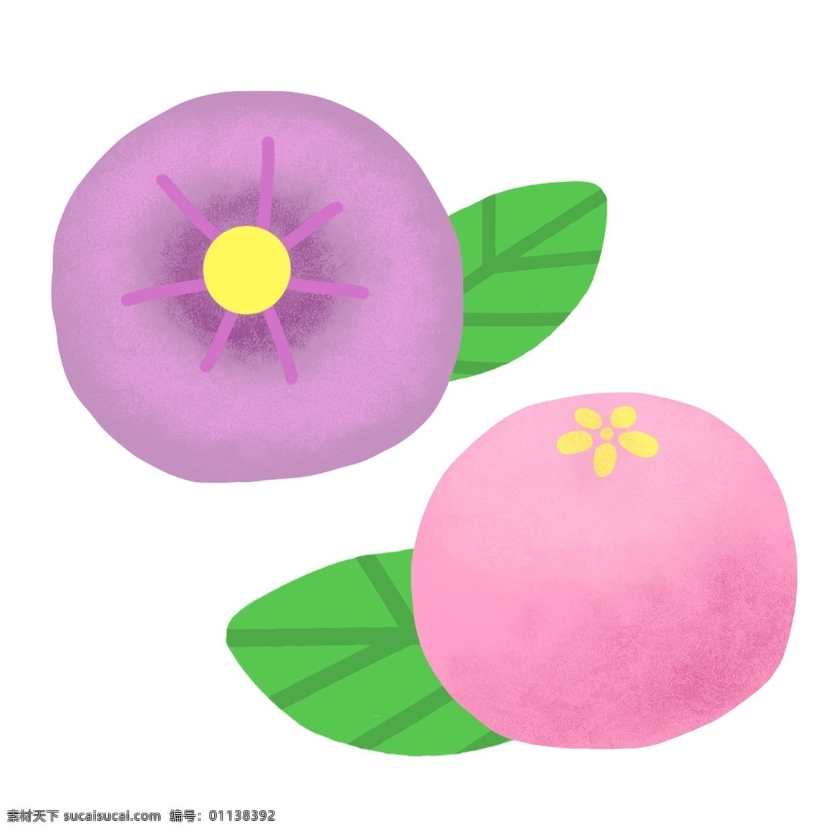 日式 点心 果子 插画 和果子 甜品 豆沙 草莓大福 日本 日式点心 日本点心 日本果子 精致糕点 和式点心