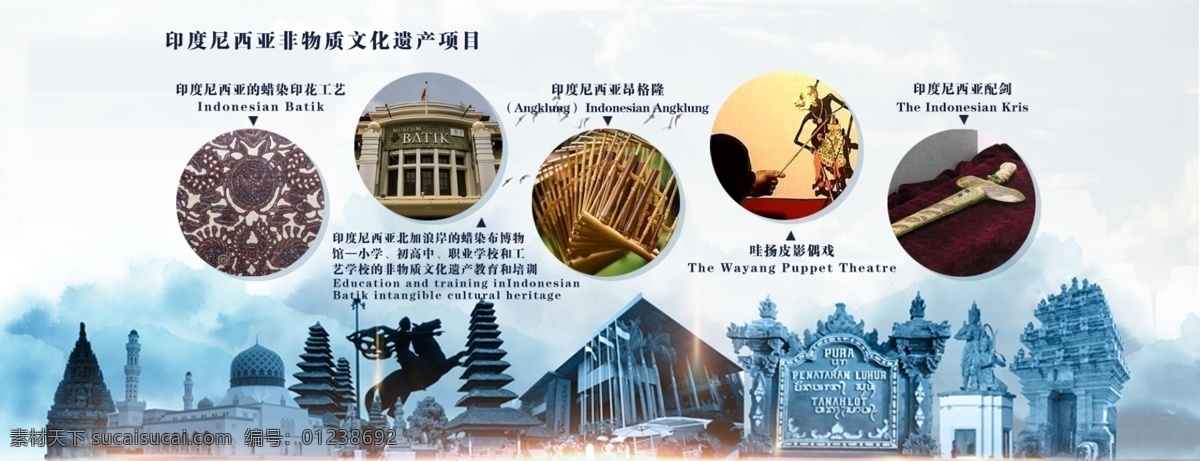 印度尼西亚 海报 外国 非遗 非物质文化 建筑