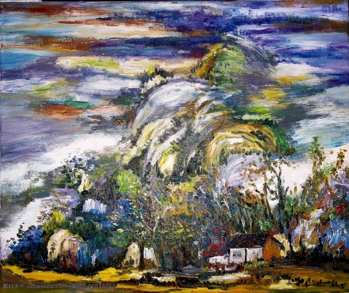 浜 戞 秾 灞 遍 噹 风景 建筑 田园 植物 水景 印象 画派 写实主义 油画 装饰画 装饰素材
