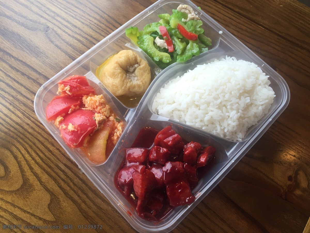 快餐 盒饭 菜 饭 大肉 油球 套餐 白领 外卖 餐饮 餐饮美食 传统美食