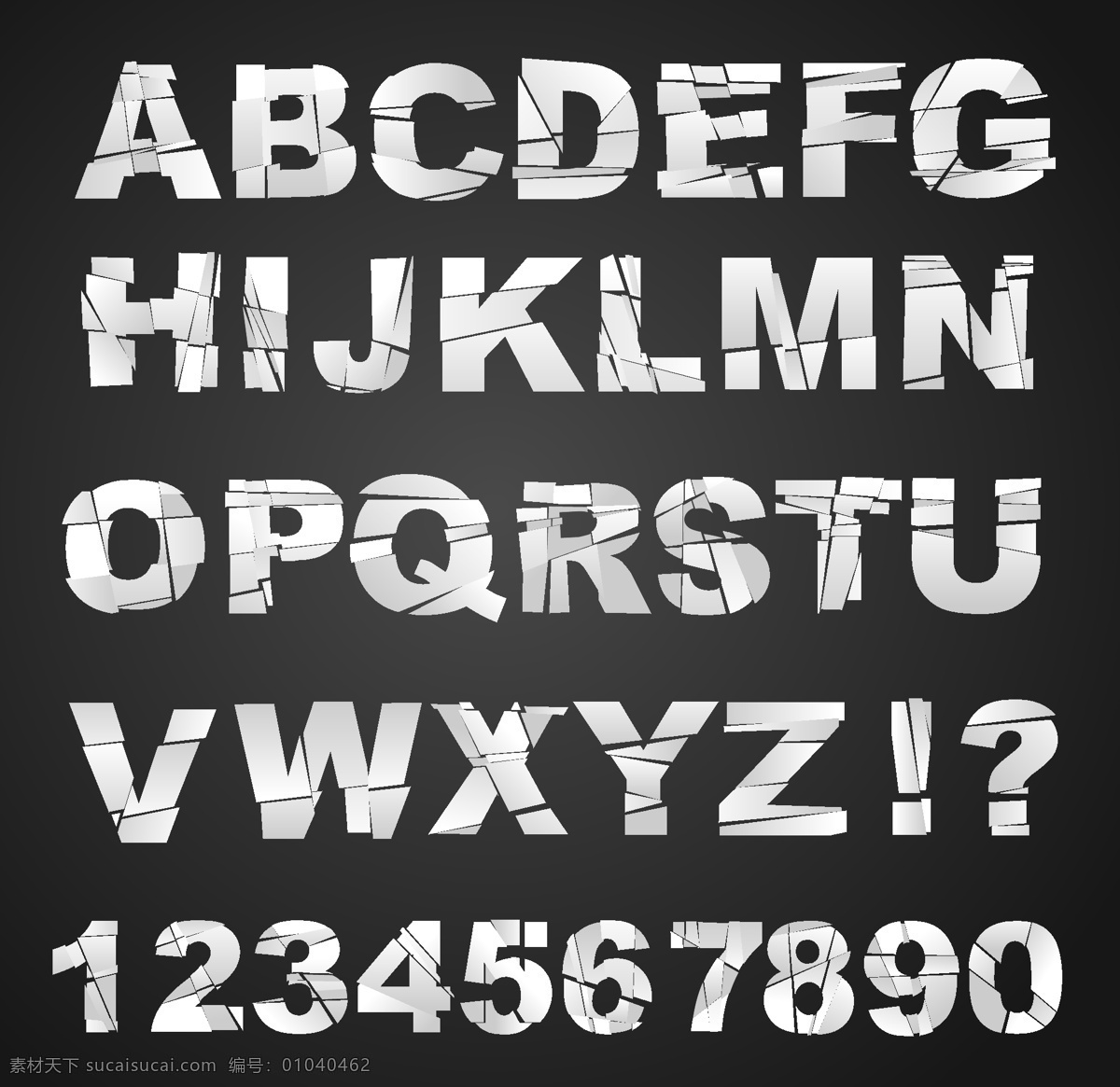 符号 矢量 可爱 拼音 英文字母 英文字体 字母 字母设计 模板下载 碎片字母 开裂 字母主题 矢量图 艺术字