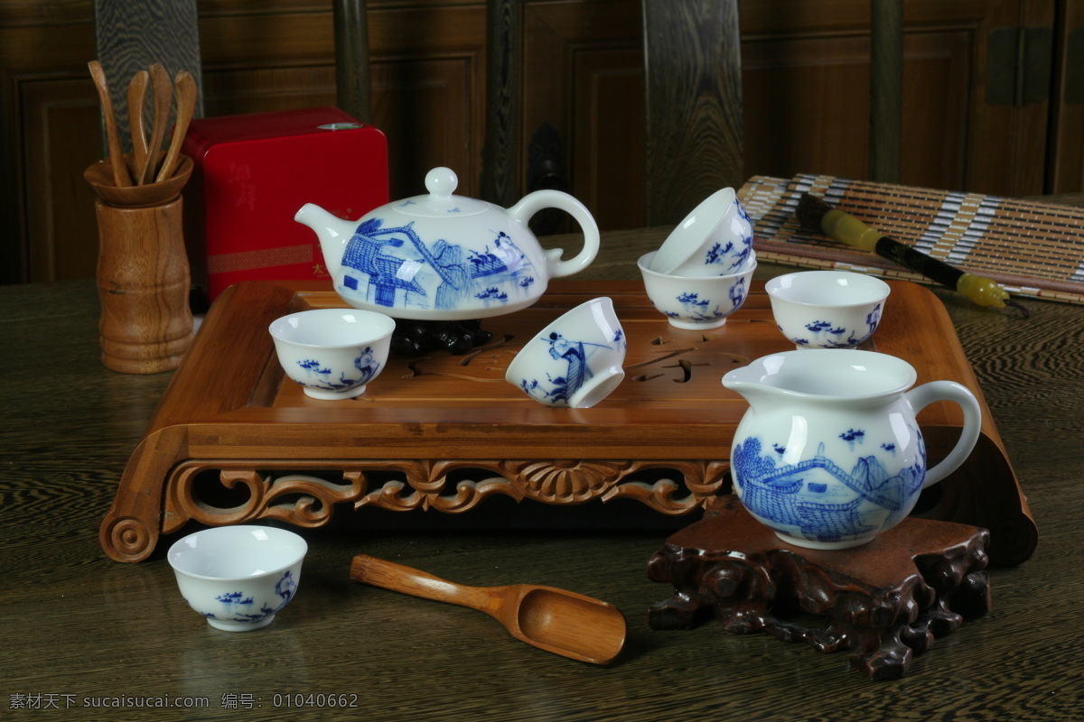 景德镇 高档 手绘 青 茶具 传统文化 青花瓷 文化艺术 psd源文件