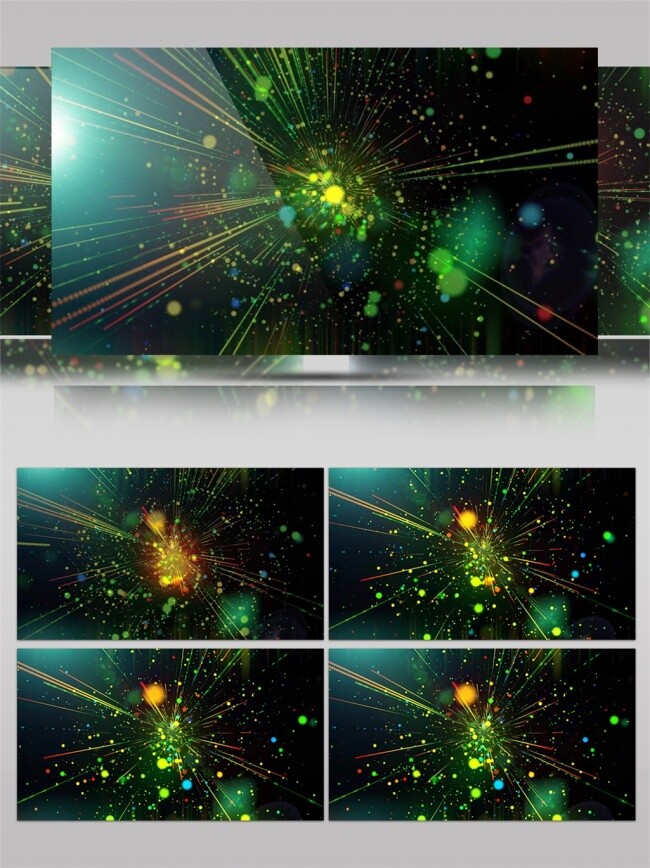 绿色 星际 光斑 动态 视频 光束 光斑散射 视觉享受 手机壁纸