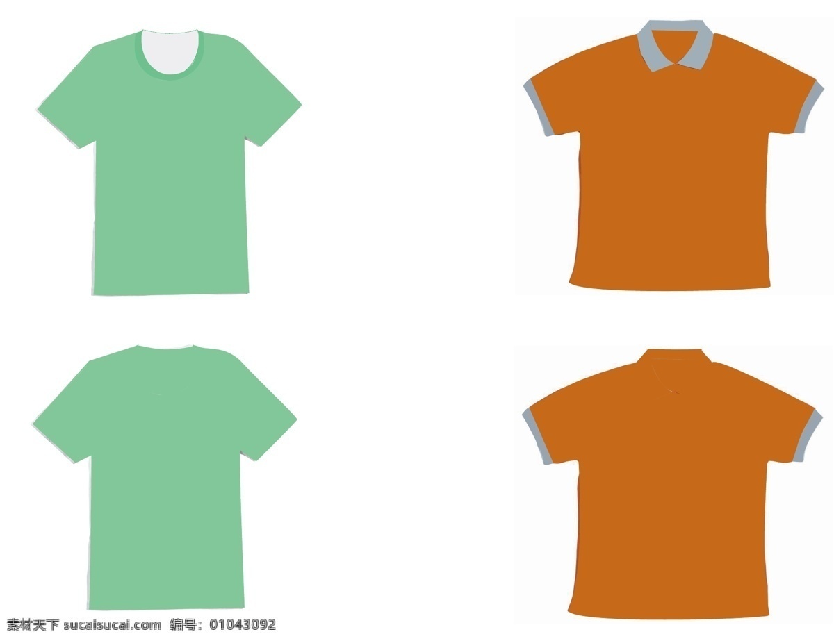 纯色t恤模板 纯色 t恤 模板 半袖 可编辑 平面 生活百科 生活用品
