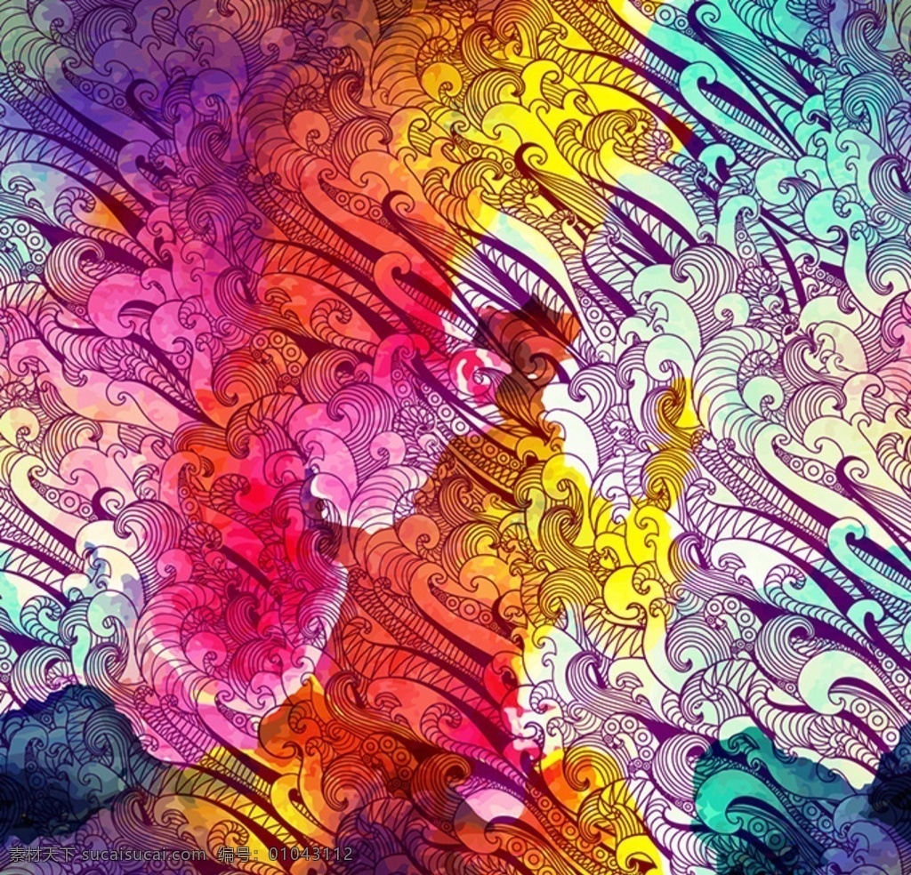 水彩墨迹背景 墙纸花纹 无缝背景 无缝拼接 背景图案 背景花纹 时尚潮流 图案 底纹背景 炫彩背景 背景 底纹边框 背景底纹