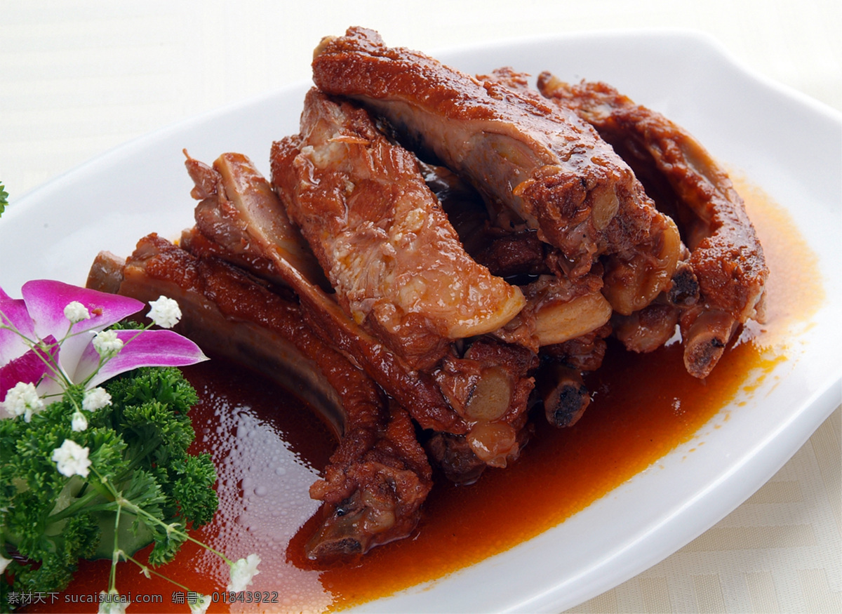 无锡排骨 西餐美食 餐饮美食