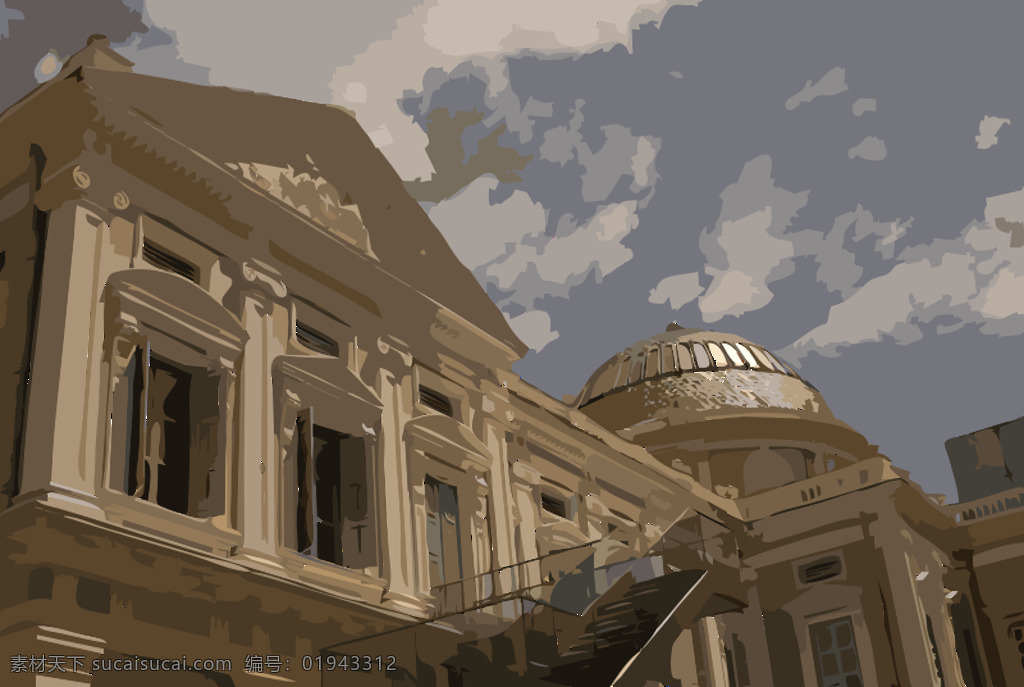 新加坡 国家博物馆 博物馆 autotrace 插画集
