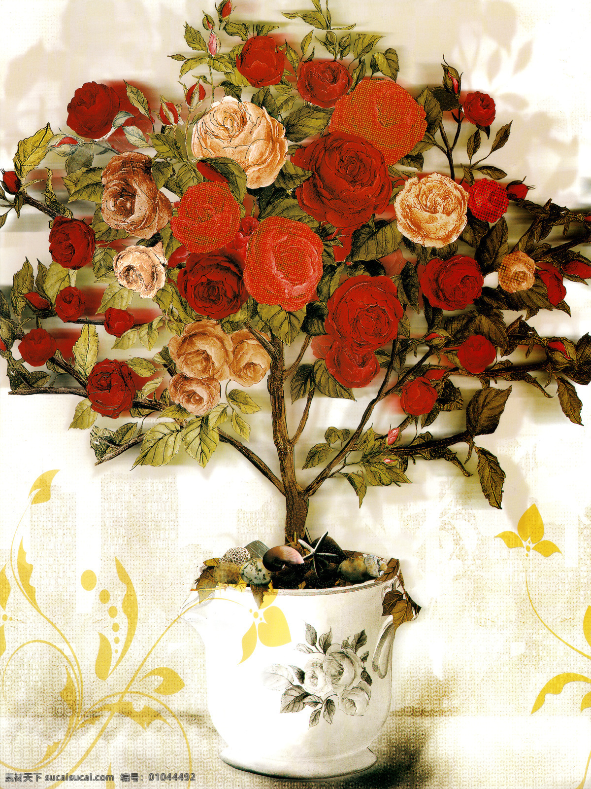 花瓶鲜花油画 油画 绘画 艺术 写生 水墨 花草 画 水墨画 风景 花瓶 盆栽 其他艺术 文化艺术 白色