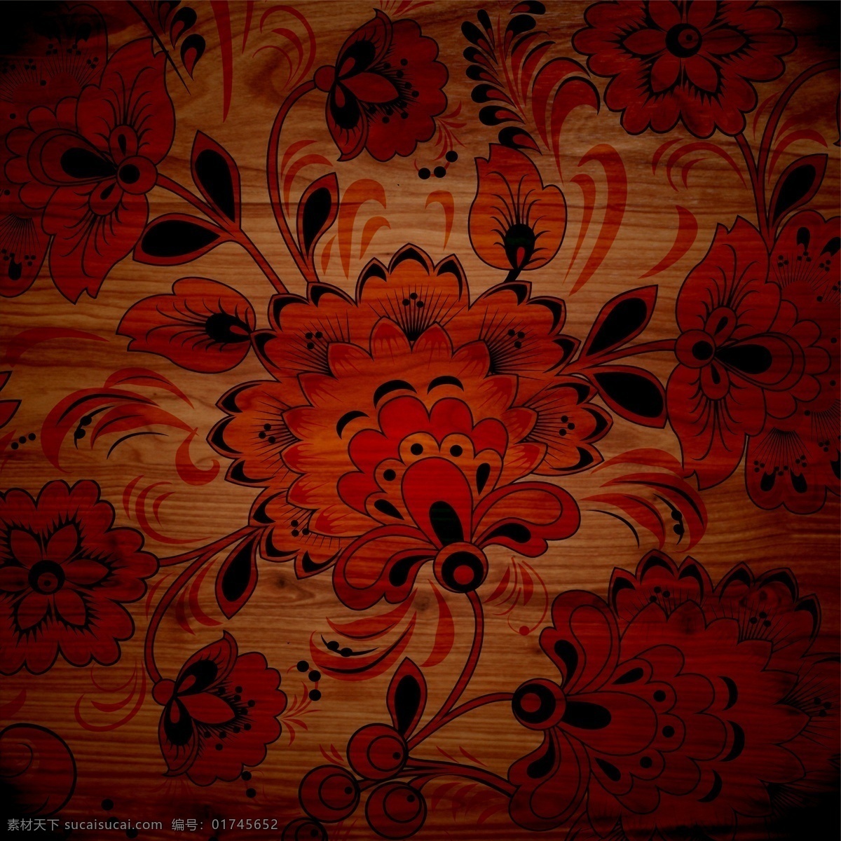 红 黑色 花纹 图案 装饰 木板 高清 大图 木纹 木质 材质 贴图 复古 怀旧 红色