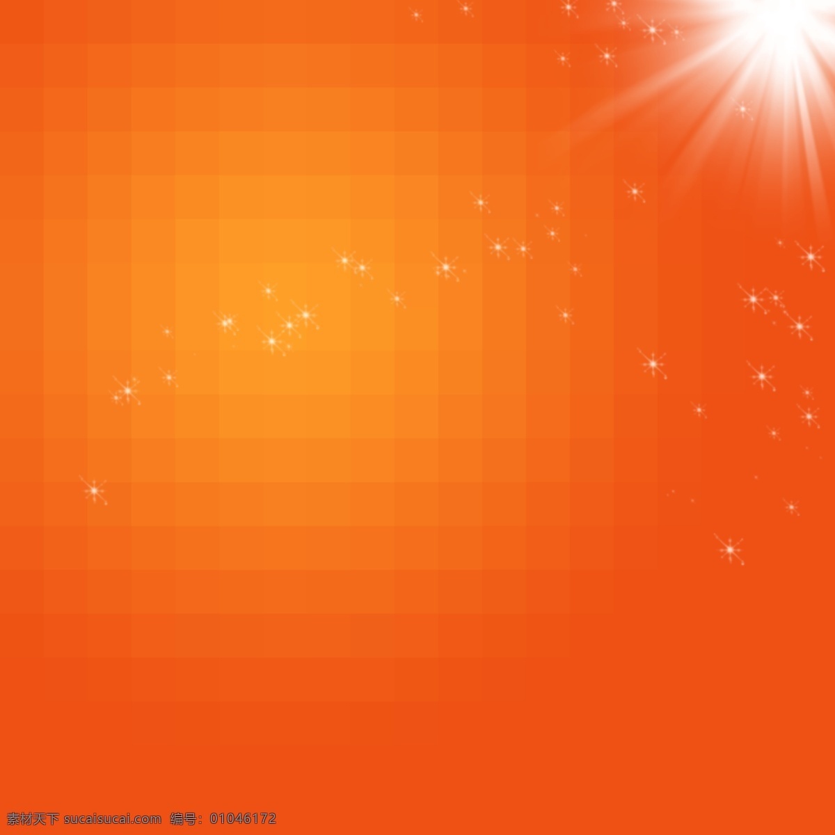 橙色 多边形 星光 背景 星星