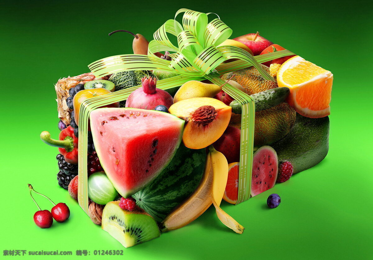 创意 另类 水果 包装 平面 水果盒 各种水果