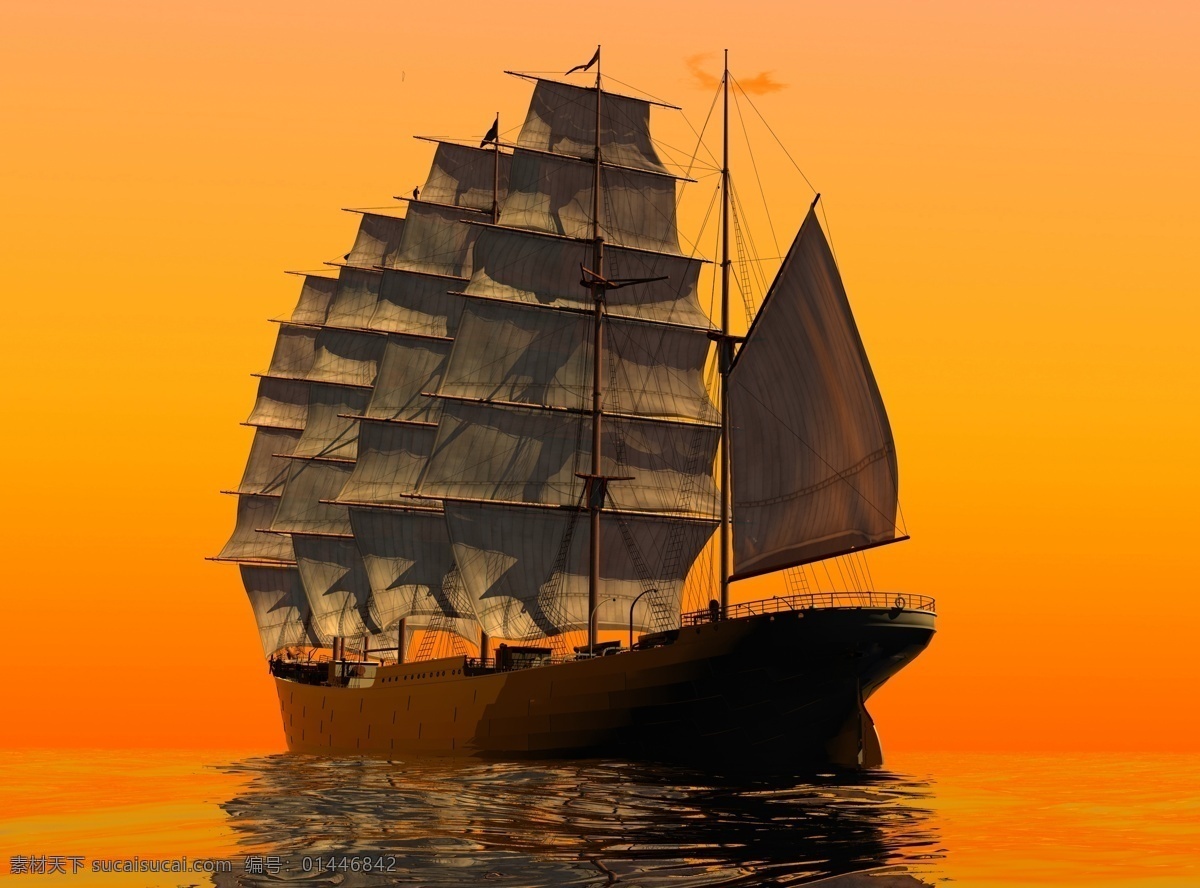 3d设计 背景素材 船 船只 帆船 唯美背景 帆船效果图 扬帆起航 大型帆船 桌面背景 3d模型素材 其他3d模型