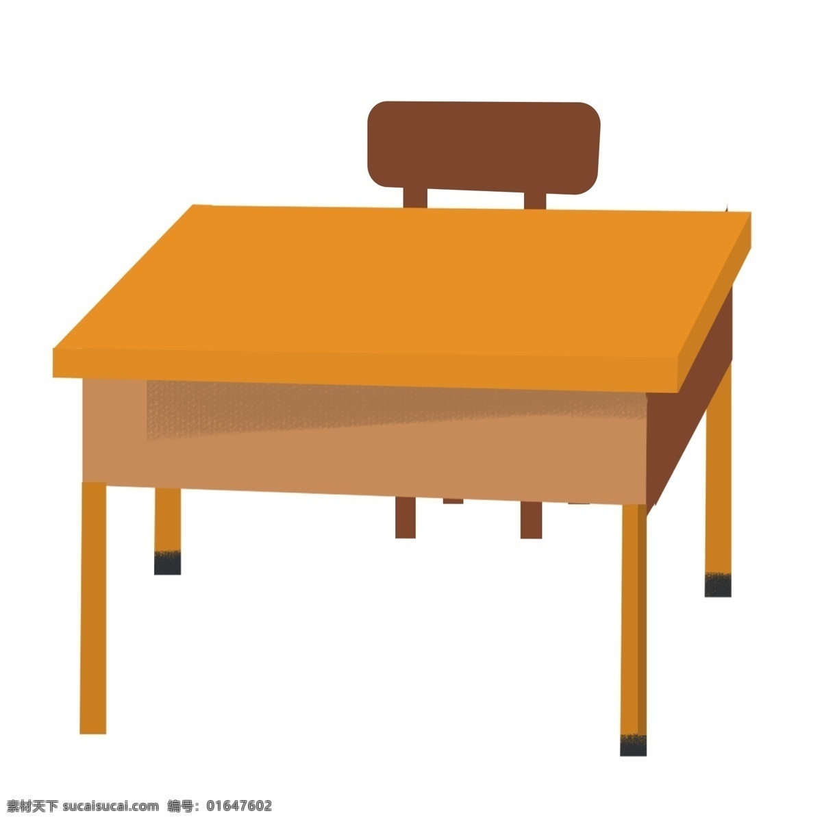 卡通 简约 桌子 装饰 装饰元素 课桌 插画元素 免扣素材 简约风