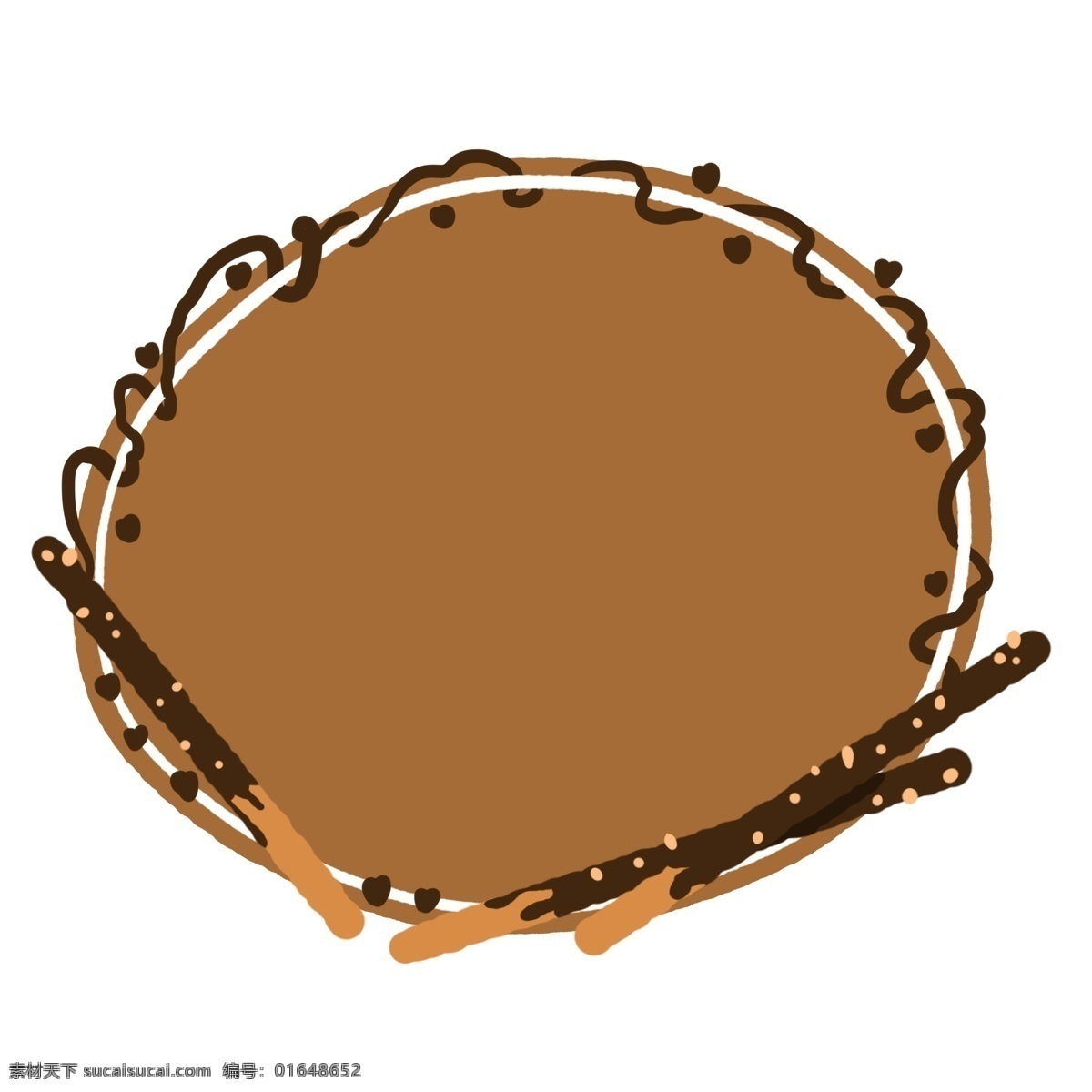 咖 色 饼干 边框 插画 咖色的边框 饼干边框 立体边框 食物边框 巧克力边框 边框装饰 边框插画