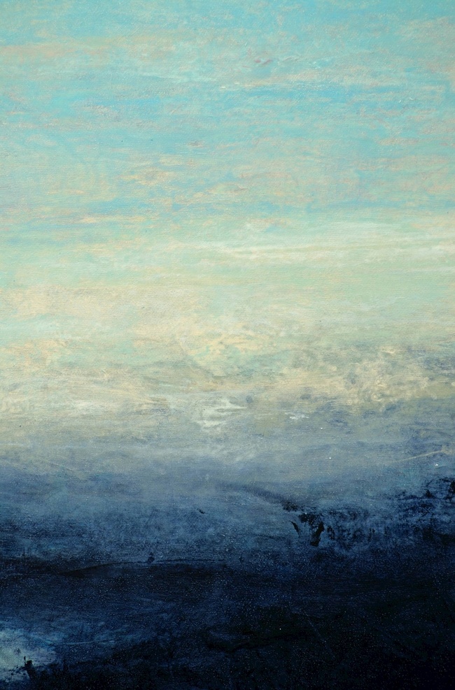 油画 抽象 天空 大海 蓝色